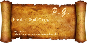 Pautz György névjegykártya